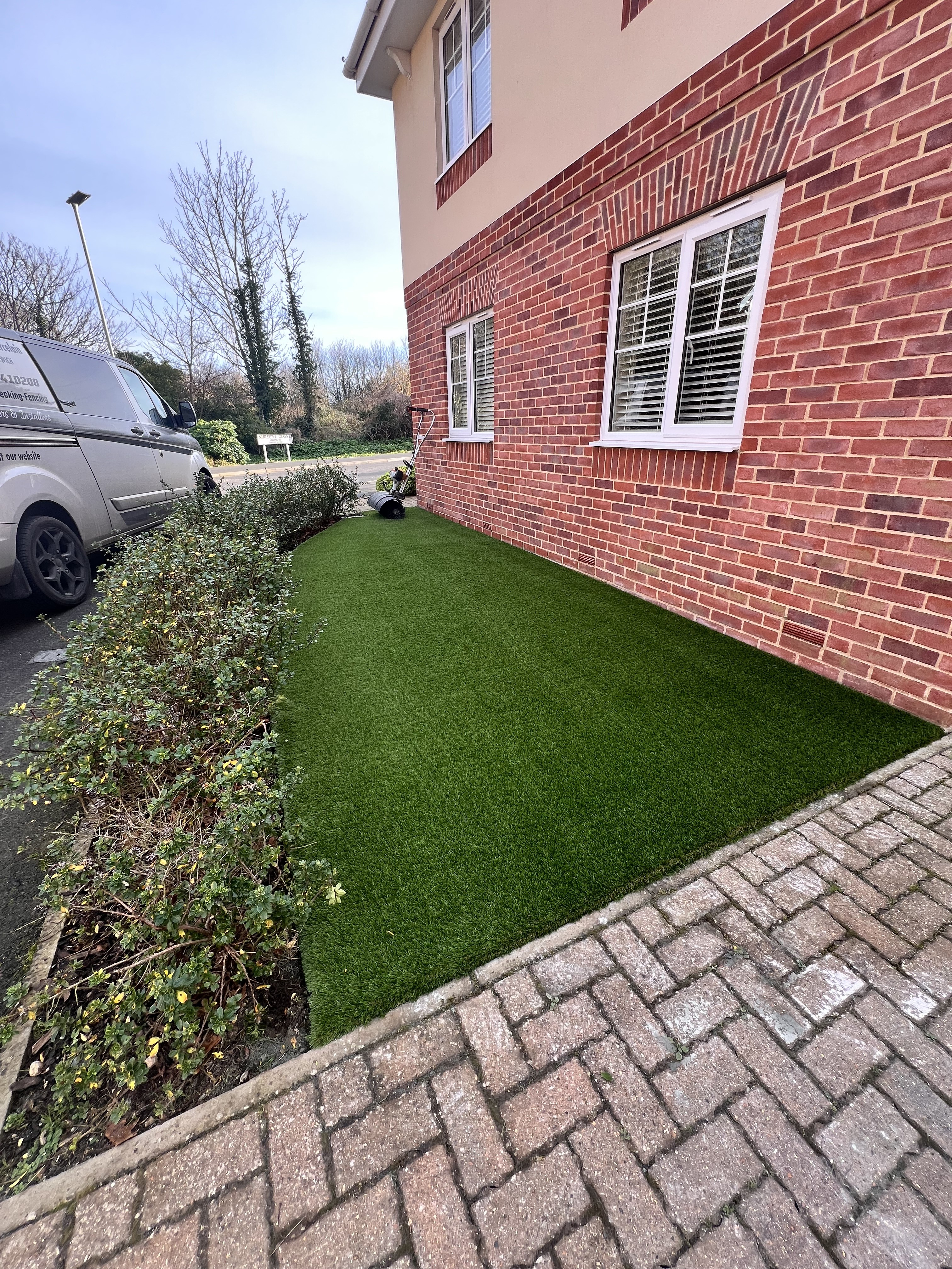 Lush artificial lawn