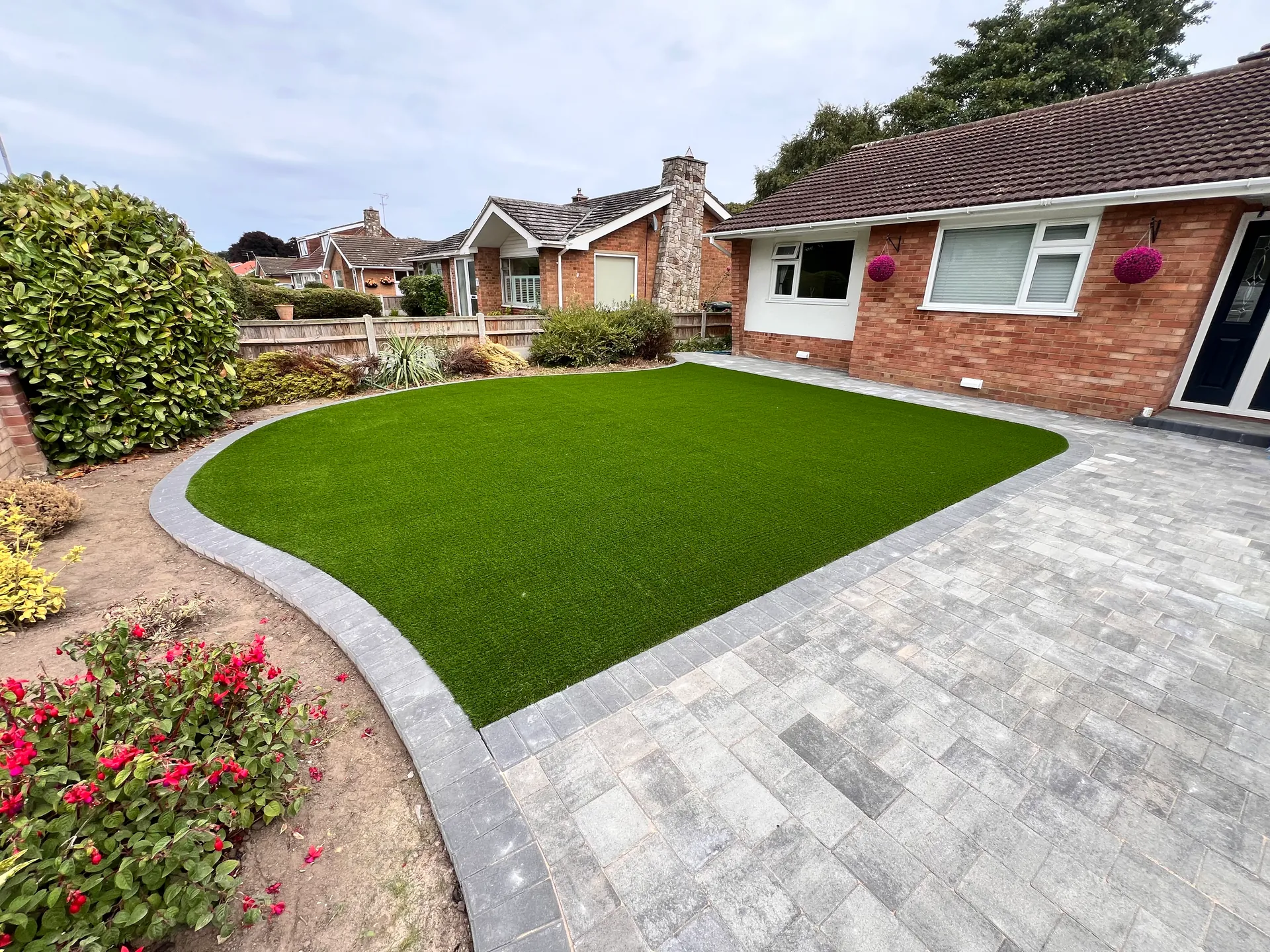 Artificial grass garden